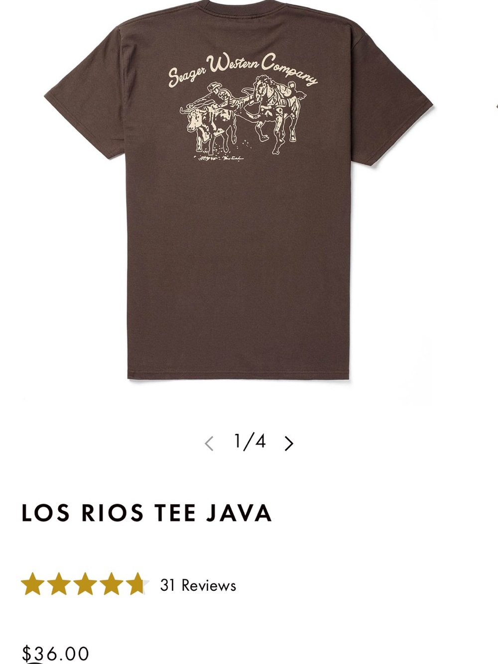 Seager western co t shirt
